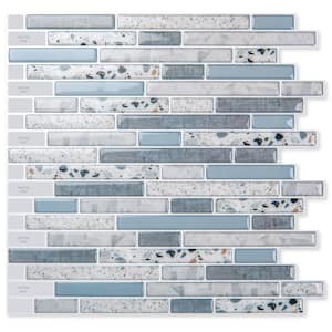 Vamos Tile 10-Sheet Peel and Stick Backsplash Tile, Stick on Tiles Backsplash for Kitchen & Bathroom Waterproof Self-Adhesive Vinyl Wall Panels, Gray