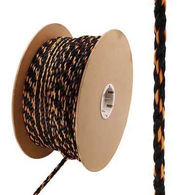 3/8 in. x 400 ft. Black and Orange Polypropylene Rope