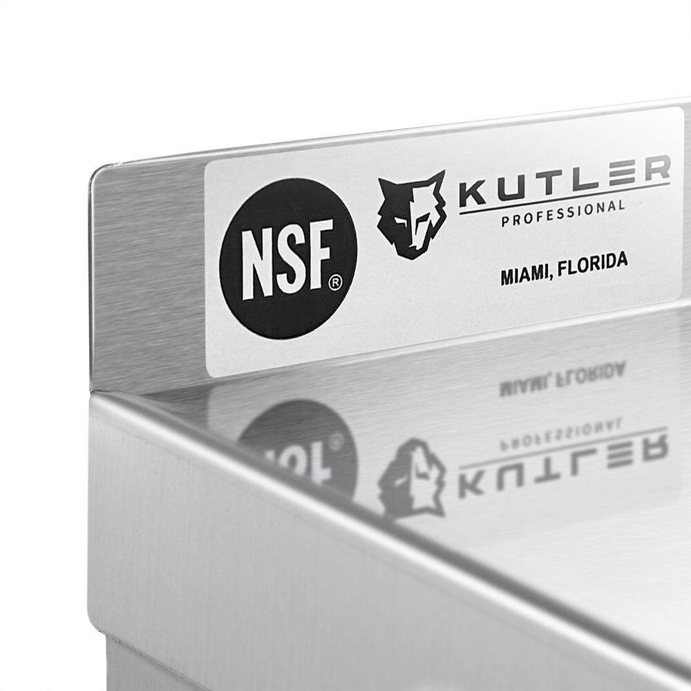 KUTLER 12" x 24" Stainless Steel Wall Mount Kitchen Shelf