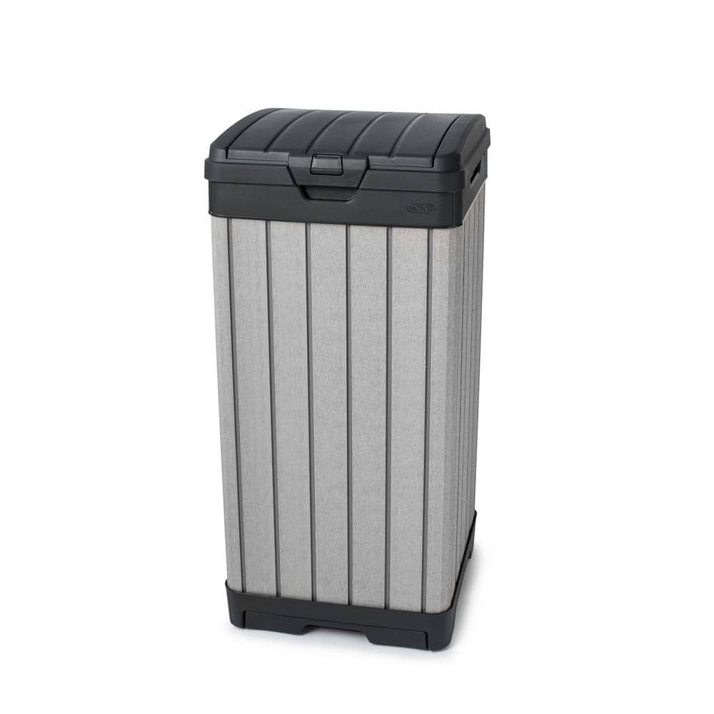 14 Gal. Plastic Durable Storage Bin with Lid in Black (6-Pack) bin-382 -  The Home Depot