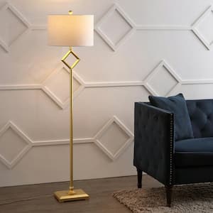 Juno 62.5 in. Gold Leaf Metal LED Floor Lamp