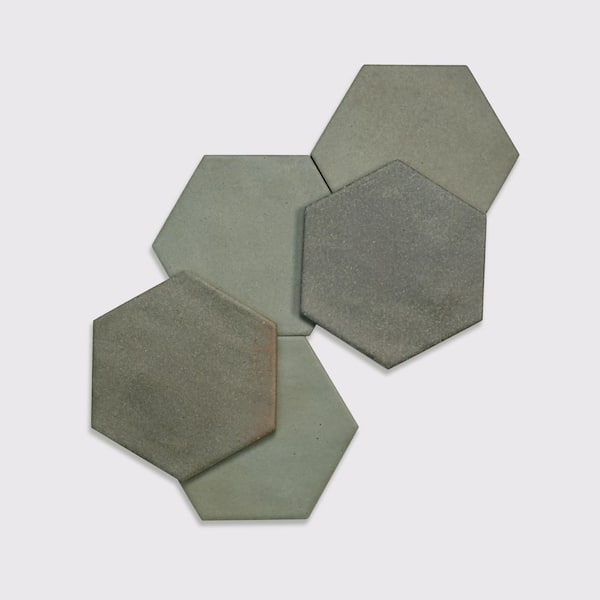 Celine Hexagon 4 in. x 5 in. Matte Sage Porcelain Floor Tile (4.68 sq. ft. /Case)