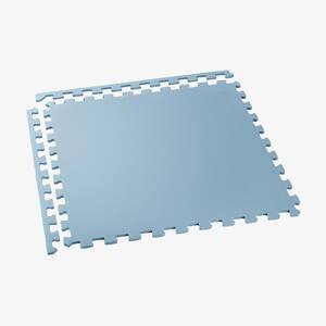 Sky Blue 24 in. W x 24 in. L x 3/8 in. Thick Multipurpose EVA Foam Exercise/Gym Tiles 25 Tiles/Pack 100 sq. ft.