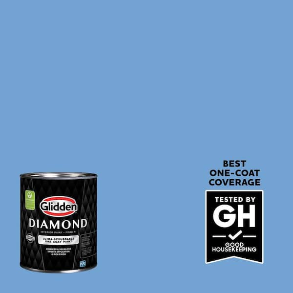 Glidden Diamond 1 qt. PPG1242-4 Overcast Semi-Gloss Interior Paint with Primer