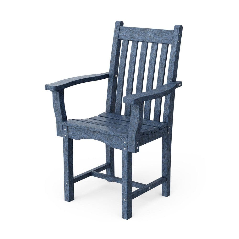 Classic Patriot Blue HDPE Plastic Outdoor Dining Arm Chair price history on PriceWatchPro