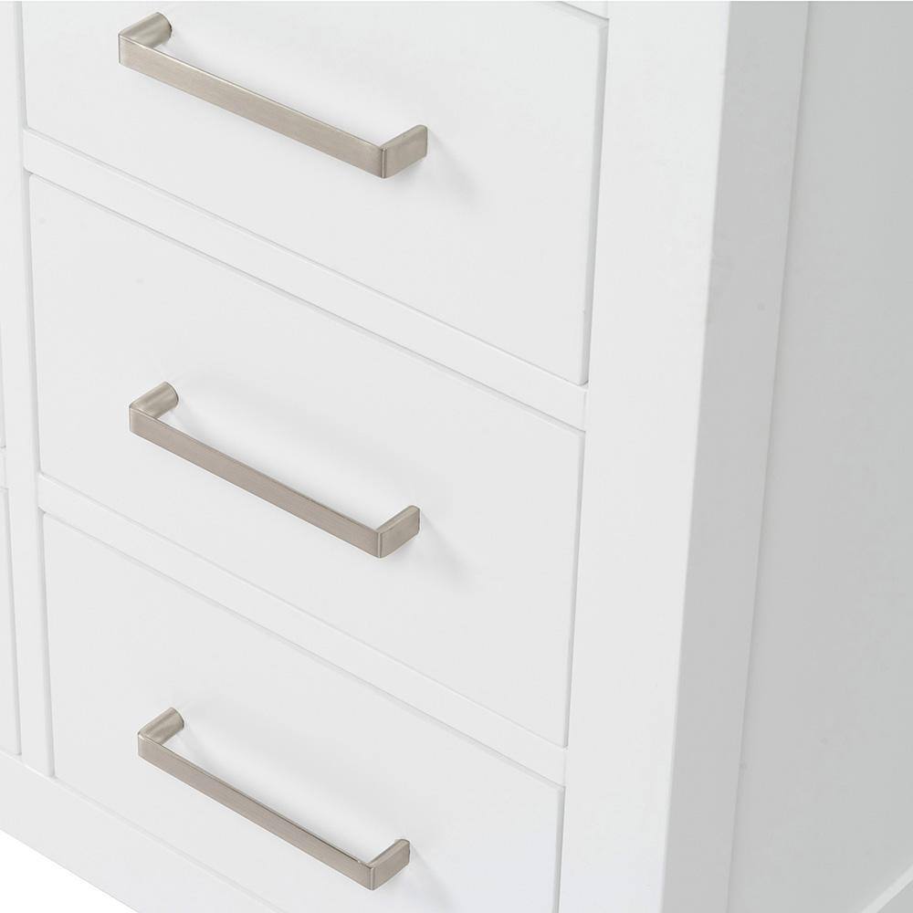 Cambridge 55" White Single Basin Vanity with Quartz Countertop