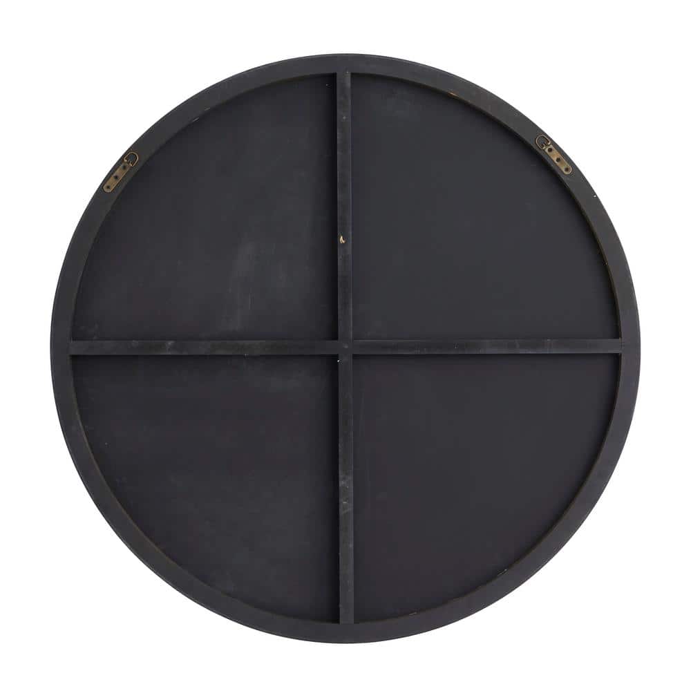 Chelsea Grove 42" Round Gold Wood Wall Mirror