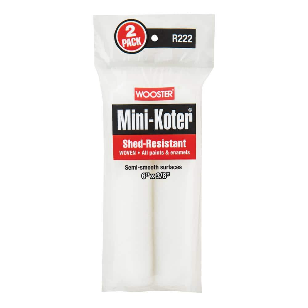 Wooster 6 in. x 3/8 in. Mini-Koter Woven Roller Cover (2-Pack)