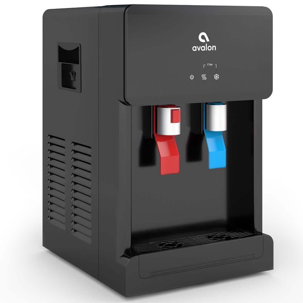 Avalon Black Countertop Bottleless Hot and Cold Water Dispenser