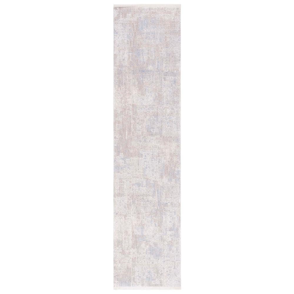 Marmara Gray/Beige/Blue 2 ft. x 8 ft. Solid Distressed Runner Rug price history on PriceWatchPro