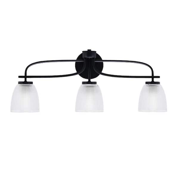 Unbranded Olympia 26.5 in. 3-Light Matte Black Vanity Light