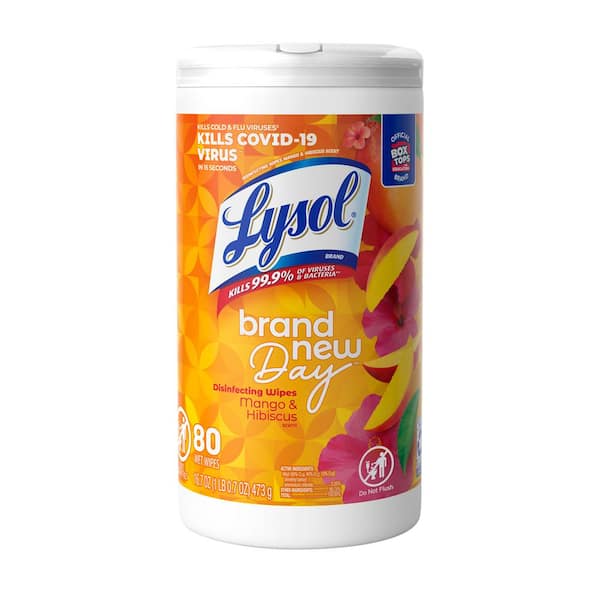 Lysol 80-Count Mango and Hibiscus Scent Disinfecting Wipes