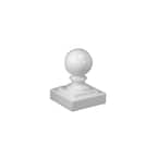 2 in. x 2 in. White Aluminum Ball Post Top