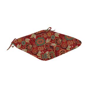 2 Covers Sigmat Outdoor Seat Cushion Cover Water Repellent Square Chair Cushion Cover-Only Cover Red 18x18x2 