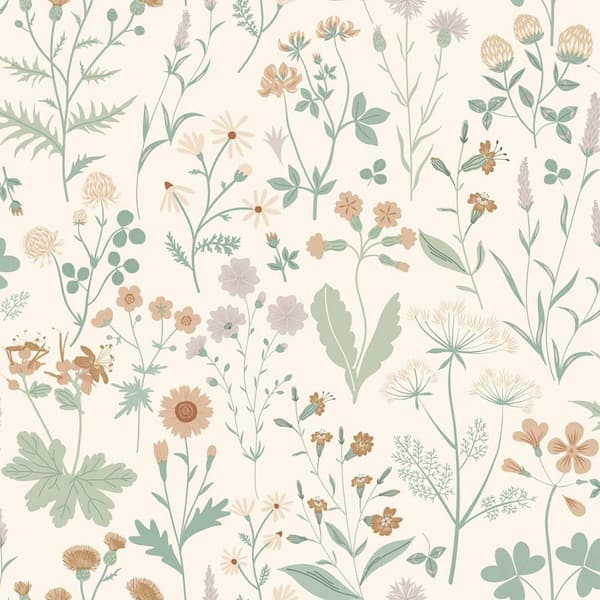 ESTA Home White Letitia Summer Meadows Wallpaper Sample