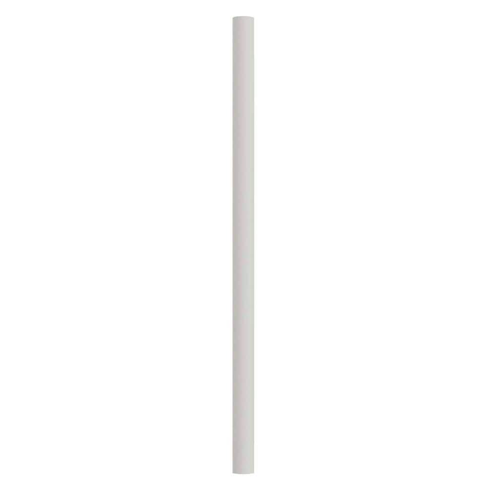 SOLUS 8 ft. White Outdoor Direct Burial Aluminum Lamp Post fits Most Standard 3 in. Post Top Fixtures Includes Inlet Hole