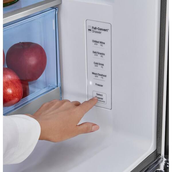 lg refrigerator full convert drawer