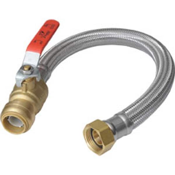 SharkBite 3/4 in. x 18 in. Flexible Water Heater Connector with Ball Valve-DISCONTINUED