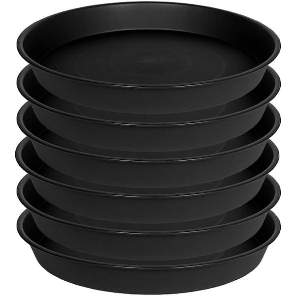 6 Pack 12 in. Plant Saucer, Heavy Duty Plastic Plant Saucers for Bird Bath Bowl Flower Plant Water Trays for Pot Planter