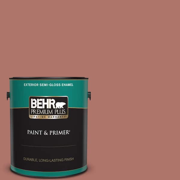BEHR PREMIUM PLUS 1 gal. #S160-5 Hot Chili Semi-Gloss Enamel Exterior Paint & Primer