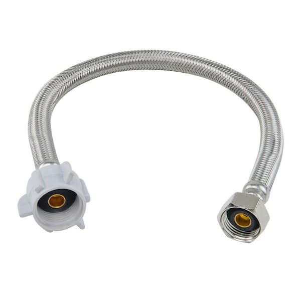 1/2 in. FIP x 7/8 in. Ballcock Nut x 16 in. Braided Stainless Steel Toilet Supply Line