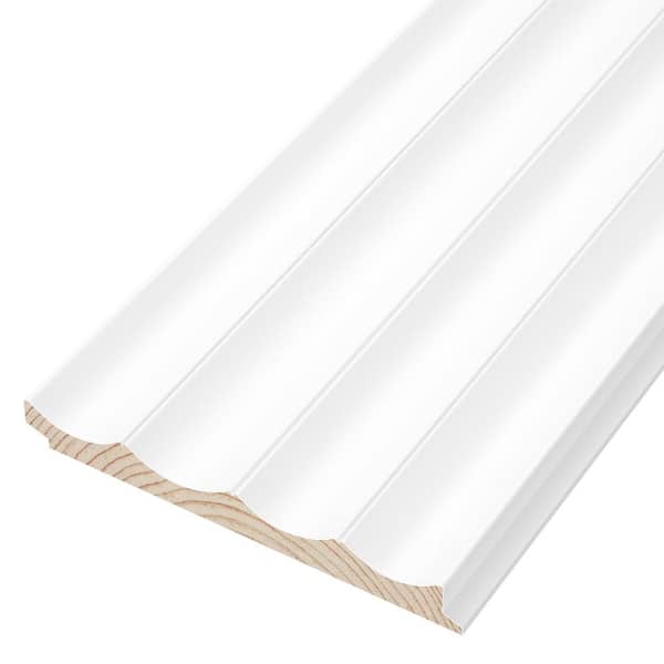 9/16 in. x 5 1/2 in. x 10 ft. Primed Radiata Pine Finger Joint Beaded Scallop Board