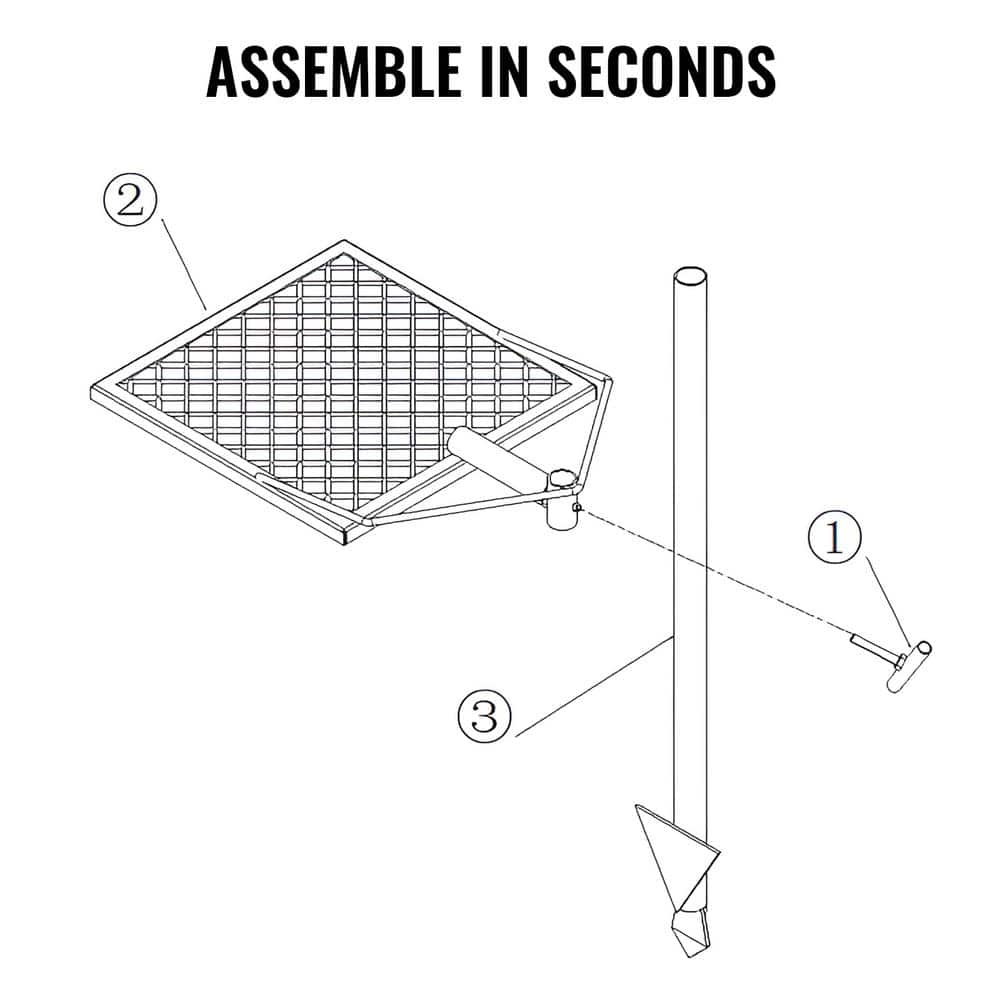 Heavy-Duty Black Stainless Steel Swivel Campfire Grill