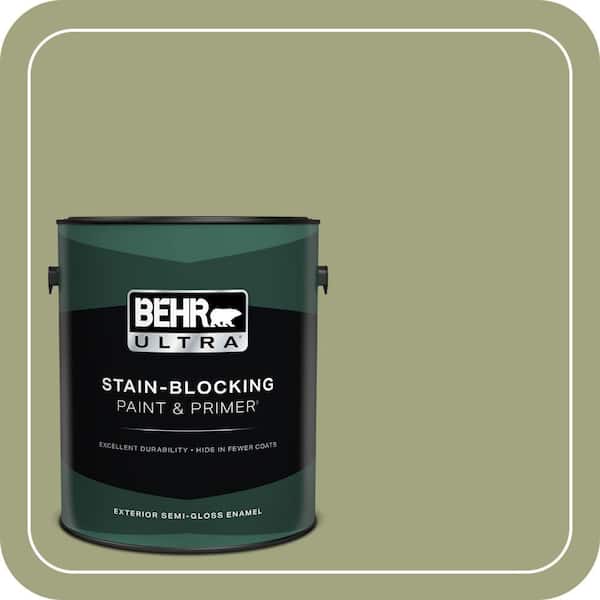BEHR ULTRA 1 gal. #410F-4 Mother Nature Semi-Gloss Enamel Exterior Paint & Primer