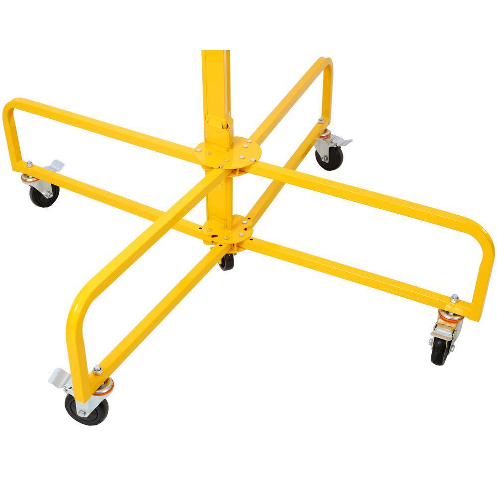 Heavy Duty Yellow Drywall Panel Hoist with Rolling Casters