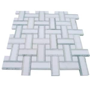 Yarn Olive Tree 12-1/2 in. x 12-1/2 in. x 10 mm Polished Marble Mosaic Tile