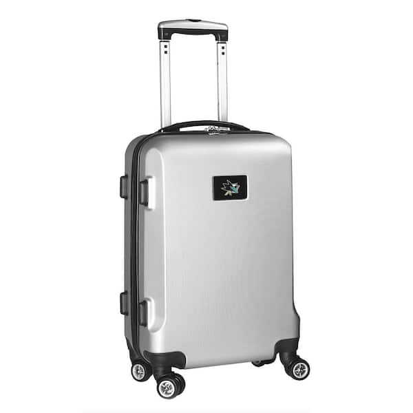 Denco NHL San Jose Sharks 21 in. Silver Carry-On Hardcase Spinner Suitcase