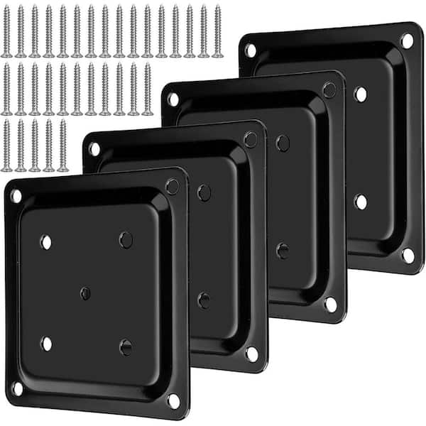 4 x 4 Powder-Coated Steel Wood Fence Post Anchor Base Connector Deck Porch Railing Support 4-Pack