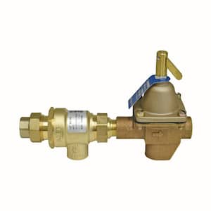 1/2 in. Bronze Combination Fill Valve and Backflow Preventer, Threaded Union End Connections, Teflon Tape
