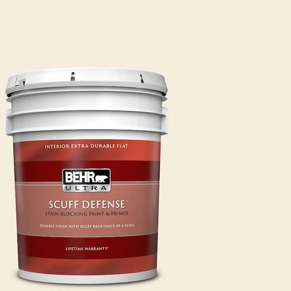 BEHR ULTRA 5 gal. #W-D-300 Eggshell Cream Extra Durable Flat Interior Paint & Primer