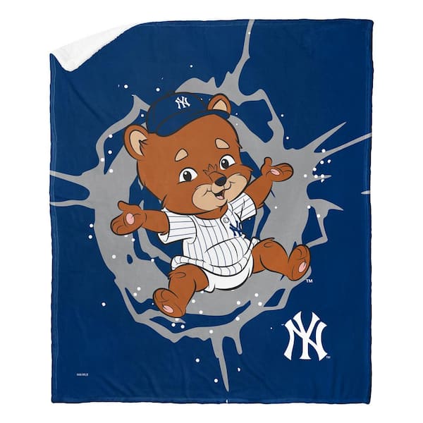 THE NORTHWEST GROUP MLB Mascots Yankees Silk Touch Sherpa Multicolor Throw