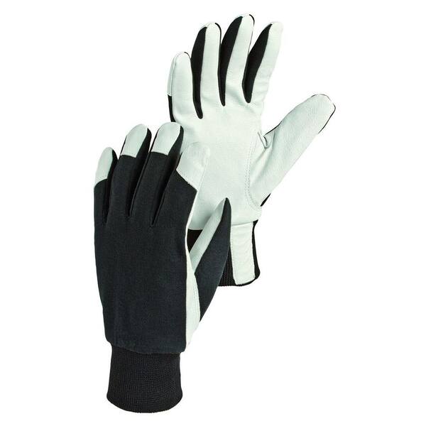 Hestra JOB Facilis Size 6 X-Small Lightweight Pigskin Leather Gloves in Black/Off White