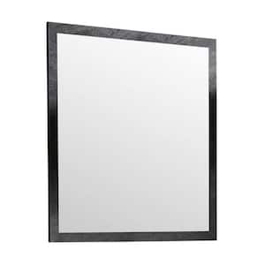 Concordia 29.5 in. W x 33.5 in. H Small Rectangular Other Framed Wall Bathroom Vanity Mirror in Black Marble