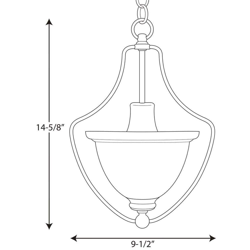 Madison Vintage Charm 14" Foyer Pendant in Brushed Nickel with Etched Glass
