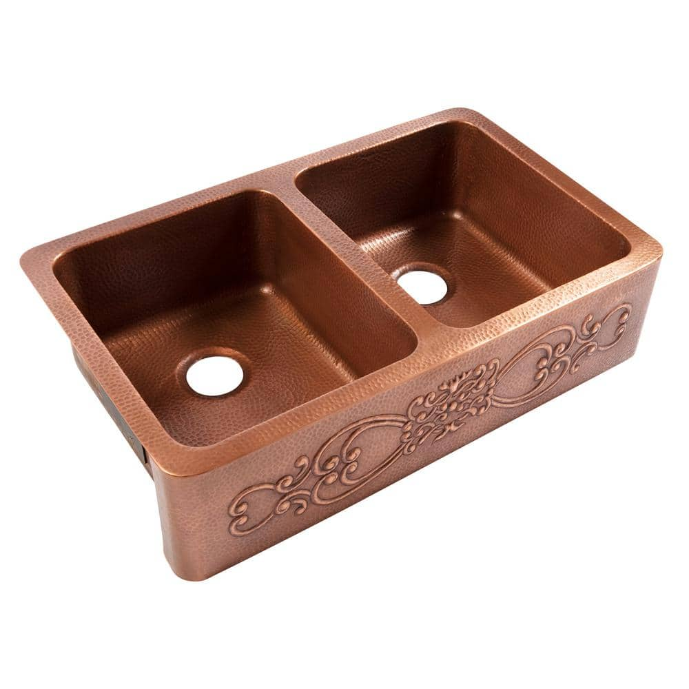 Sinkology Ganku 36 In Farmhouse Apron Front Undermount Double Bowl 16