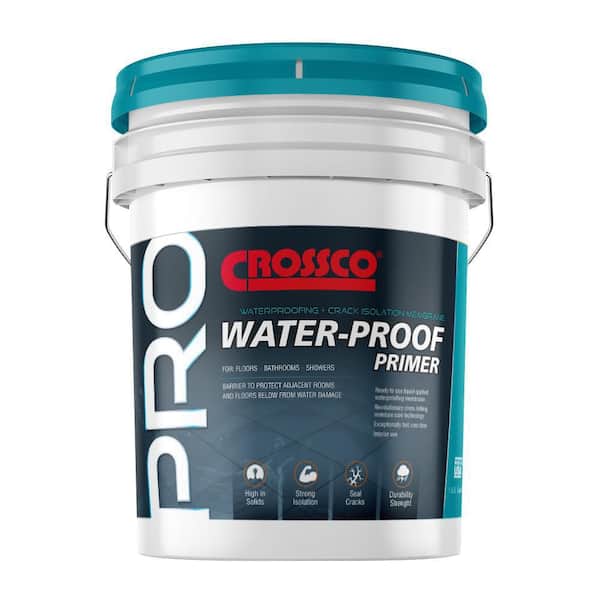 Crossco 5 Gal. PRO Water-Proof Primer with Rubber Membrane Designed for Silicone and Acrylic Elastomeric Roofing Adhesive