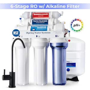 NSF-Certified 6-Stage Under Sink RO Water Filter System w/ Alkaline, Reduces PFAS, Fluoride, Chromium, Lead, TDS