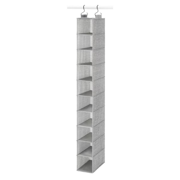 Unbranded 52 in. H 10-Pair Grey PPNW Hanging Shoe Organizer