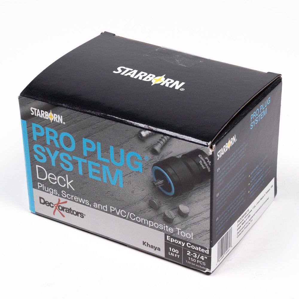 Voyage #10 x 2-3/4 in. Star Trim Head Pro Plug System Composite Deck Hardware Pack 100LF Khaya (150-pieces) price history on PriceWatchPro
