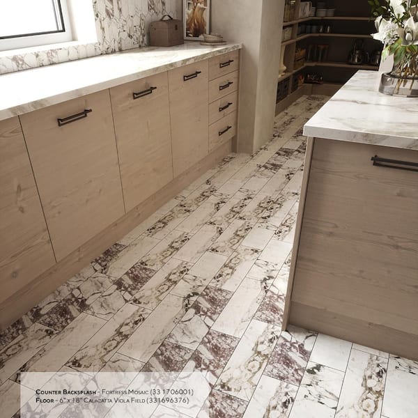 Calacatta Viola Multi Color 6 in x 18 in Polished Subway Marble Wall and Floor Tile (7.5 sq. ft./Case)