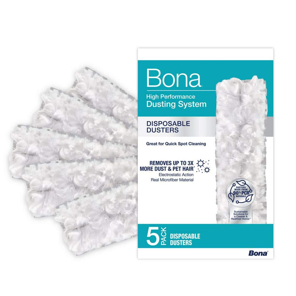 Bona High-Performance Disposable Microfiber Dusters, (5-count)