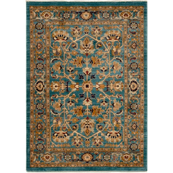 Unique Loom Turquoise 4 ft. x 6 ft. Graham Rug