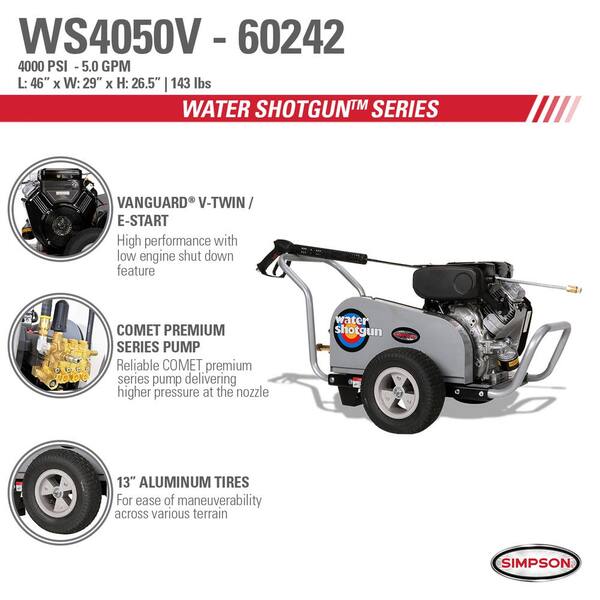 SIMPSON Water Shotgun 4000 PSI 5.0 GPM 