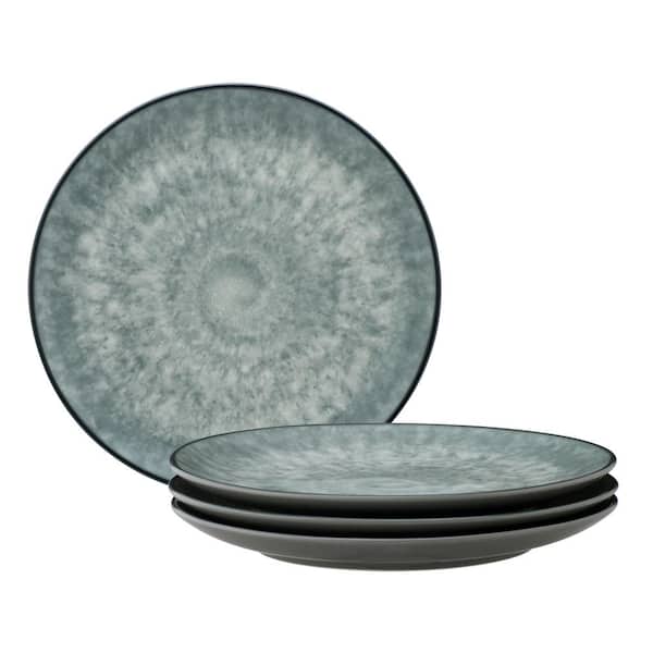 Noritake ColorKraft Essence Onyx 8.25 in. Gray Stoneware Coupe Salad Plates (Set of 4)