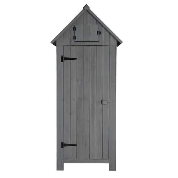 Karl home 2.5 ft. W x 1.5 ft. D Wood Shed with Double Slope Top (3.8 sq. ft.)