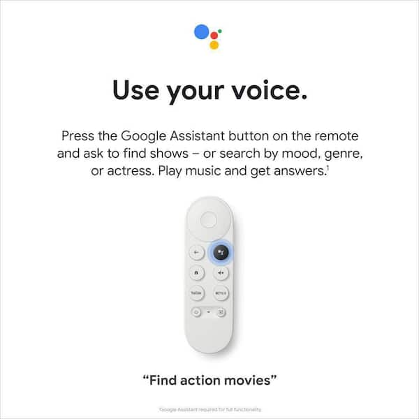 Google Chromecast with Google TV (4K)- Streaming Stick Entertainment with  Voice Search - Watch Movies, Shows, and Live TV in 4K HDR - Snow